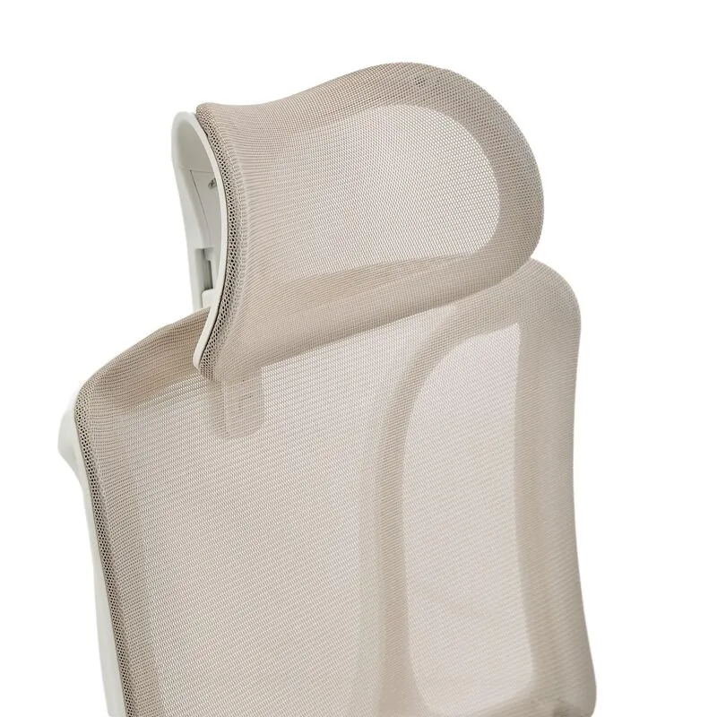 B-Ware MyBuero Bürostuhl Schreibtischstuhl ERGOMY W Netzstoff Stoff Armlehnen Beige