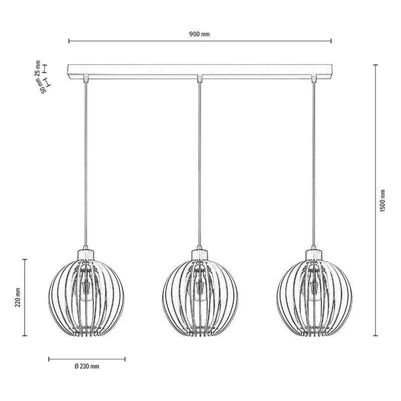 B-Ware Envostar Clay Pendelleuchte Hängeleuchte Pendellampe Deckenlampe Leuchte E27
