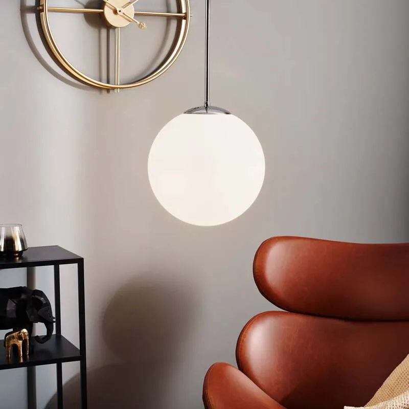 B-Ware Euluna Pendelleuchte Dione Hängeleuchte Deckenlampe E27 1 Flg Weiß Chrom 30858