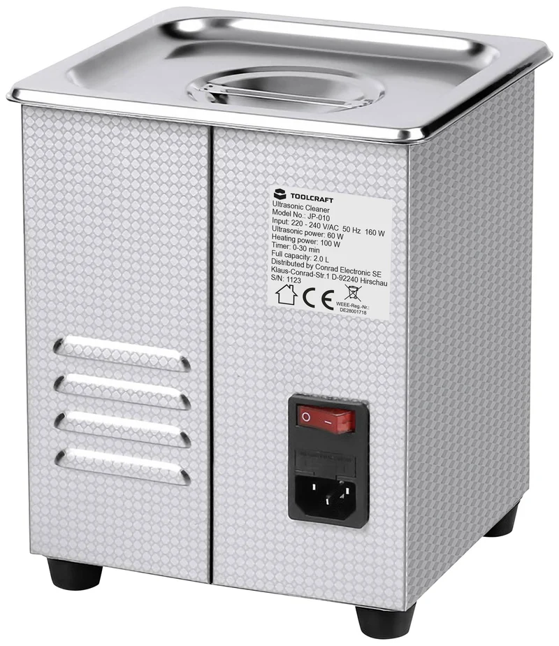 B-Ware TOOLCRAFT USC-200 Ultraschallreiniger Schmuckreiniger Werkzeugreiniger