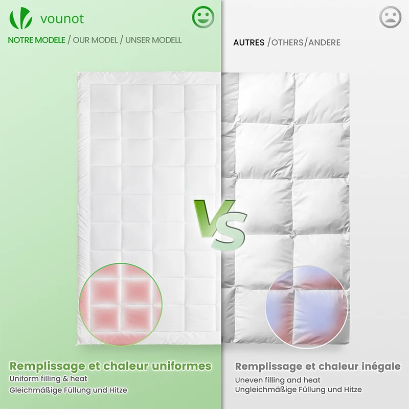 Bettdecke 155x200 cm, 4 Jahreszeiten Winterdecke 2er Set 300GSM