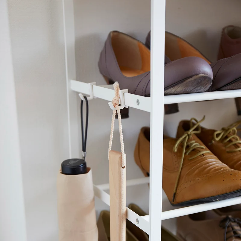 6-Tiered Wood-Top Shoe Rack