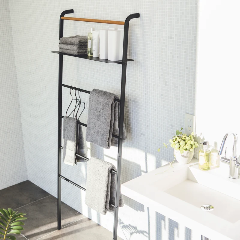 Leaning Ladder with Shelf