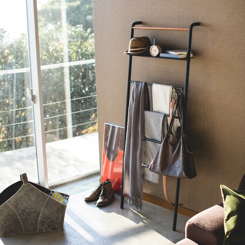 Leaning Ladder with Shelf