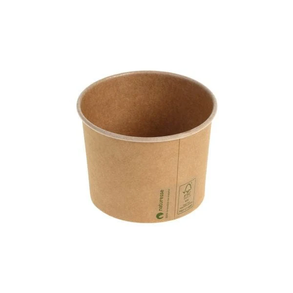 Eisbecher 440 ml braun aus Kraftpapier