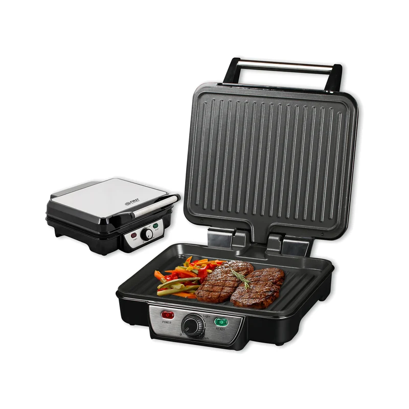 Tischgrill 1800 W, antihaftbeschichtet, 180° klappbar