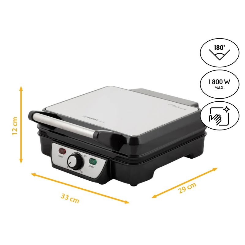 Tischgrill 1800 W, antihaftbeschichtet, 180° klappbar