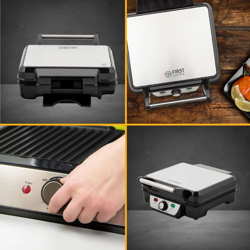 Tischgrill 1800 W, antihaftbeschichtet, 180° klappbar