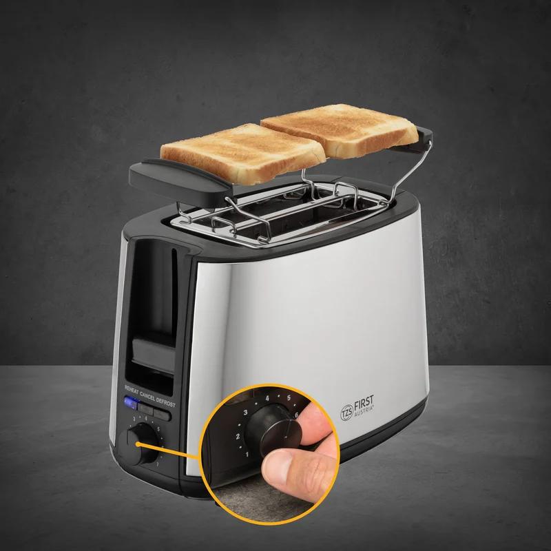 Toaster 2 Scheiben, mit Brötchenaufsatz, 7 Bräunungsstufen