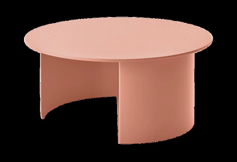 B-Ware FÉST Couchtisch Tisch Plateau Terra Ø 72 cm Wohnzimmer Metallgestell Holzfurnier