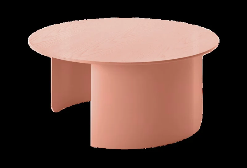 B-Ware FÉST Couchtisch Tisch Plateau Terra Ø 72 cm Wohnzimmer Metallgestell Holzfurnier