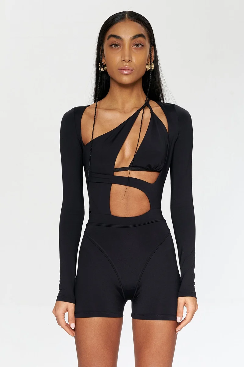 B-Ware IAMNOTBASIC Playsuit Overall Astral schwarz Größe S Damenmode Outfit Damen Suit