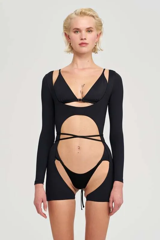 B-Ware IAMNOTBASIC Judith Bodysuit Einteiler Body Schwarz Größe XS Damenmode