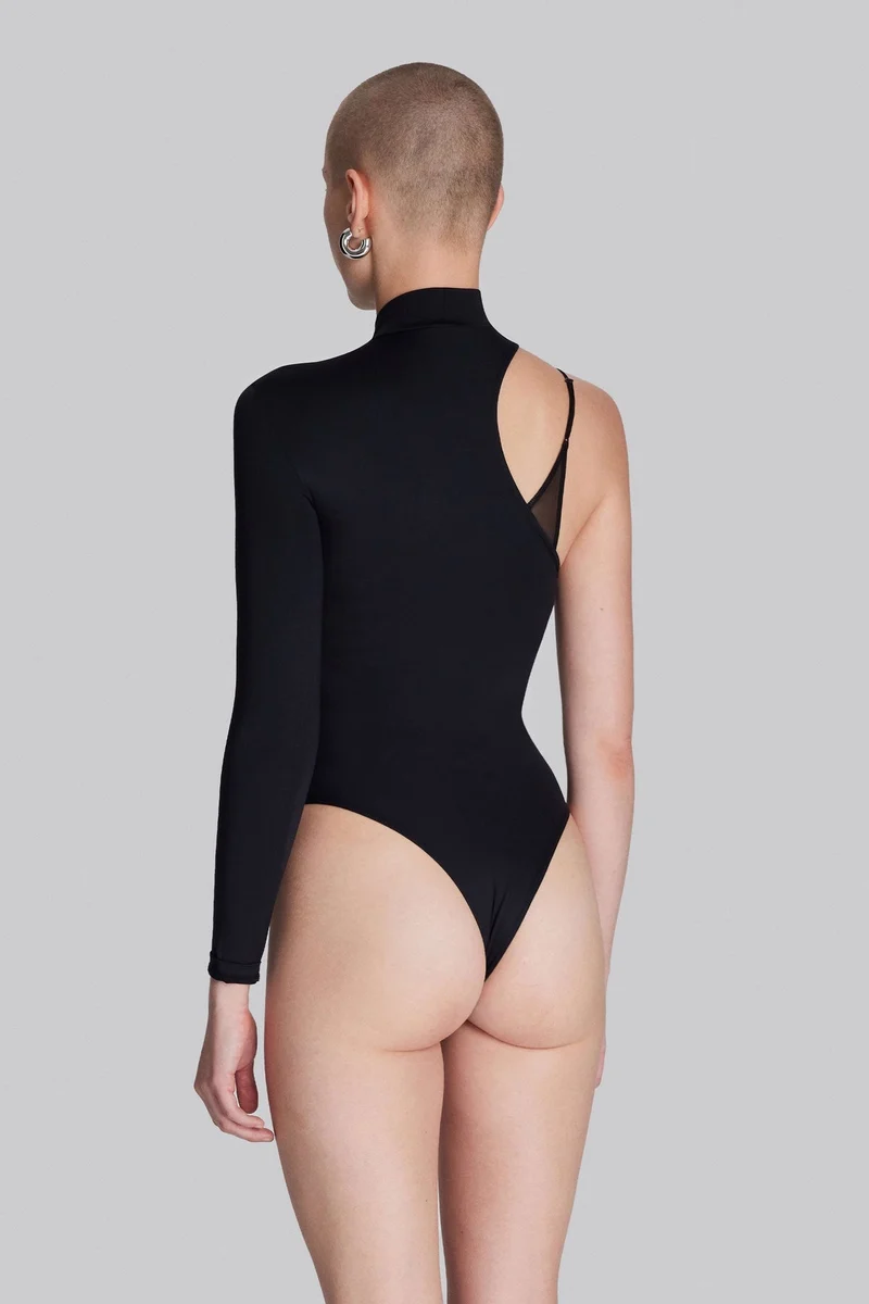 B-Ware IAMNOTBASIC Spirea Bodysuit Einteiler Body Schwarz Größe XS Damenmode Fashion