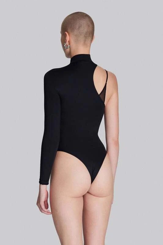 B-Ware IAMNOTBASIC Spirea Bodysuit Einteiler Body Schwarz Größe XS Damenmode Fashion