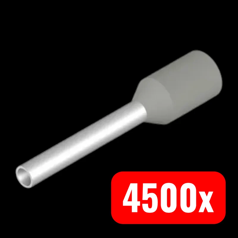9x B-Ware Weidmüller Aderendhülse Aderendkappe Hülse Teilisoliert Grau 0.75 mm² 4500 STÜCK