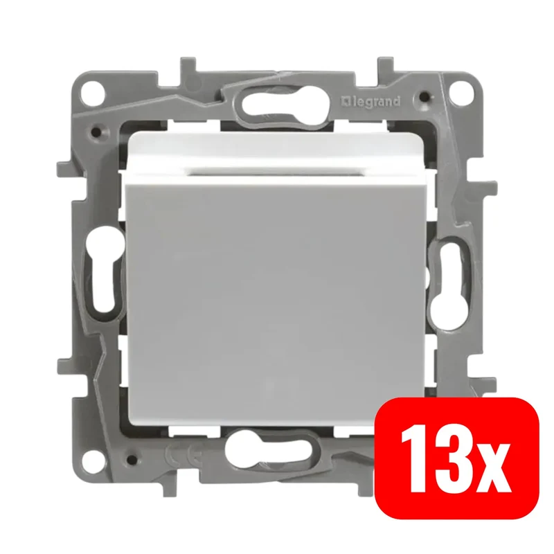 13x B-Ware LEGRAND Cardschalter Hotelschalter Kartenschalter Niloe weiß Kunststoff 13 STÜCK