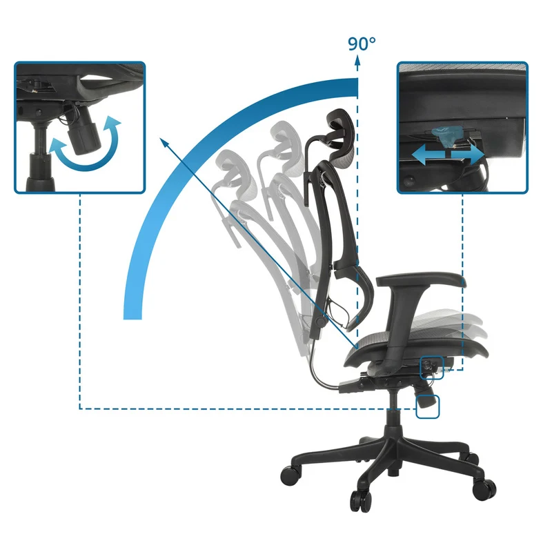 B-Ware hjh OFFICE Bürostuhl Chefsessel Drehstuhl ERGOHUMAN SLIM ECO M GEN2 schwarz