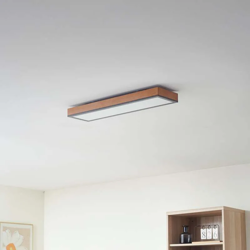 B-Ware Deckenleuchte Deckenlampe Led Leuchte Lindby Laviona Wohnraum Flur Holzdekor
