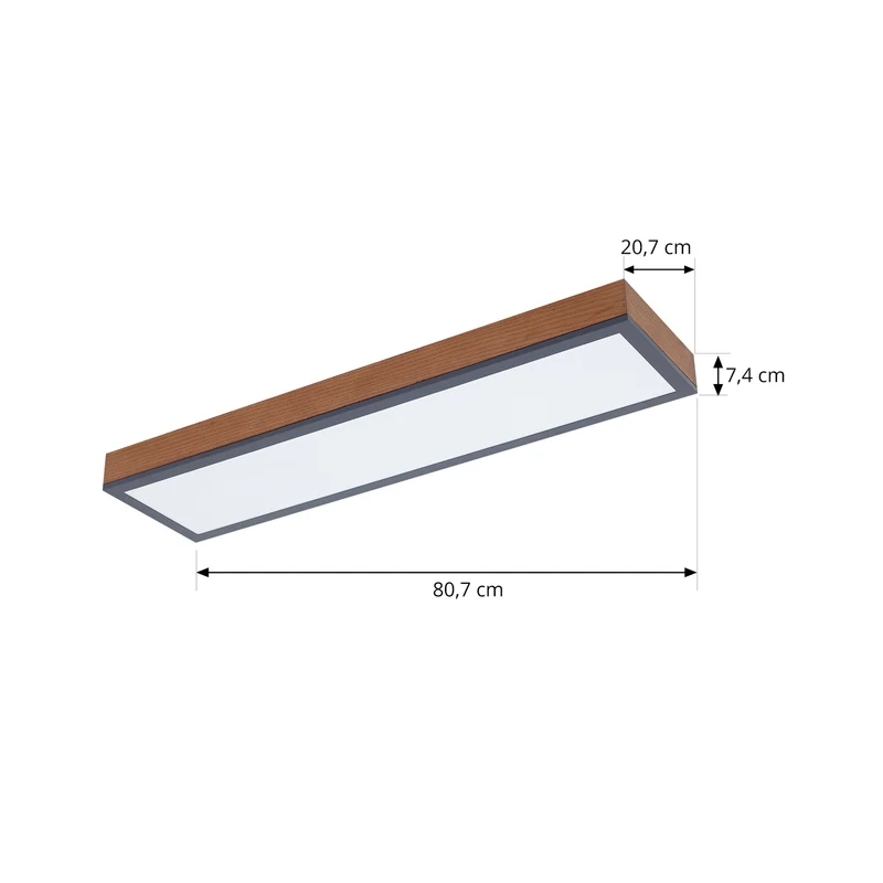 B-Ware Deckenleuchte Deckenlampe Led Leuchte Lindby Laviona Wohnraum Flur Holzdekor