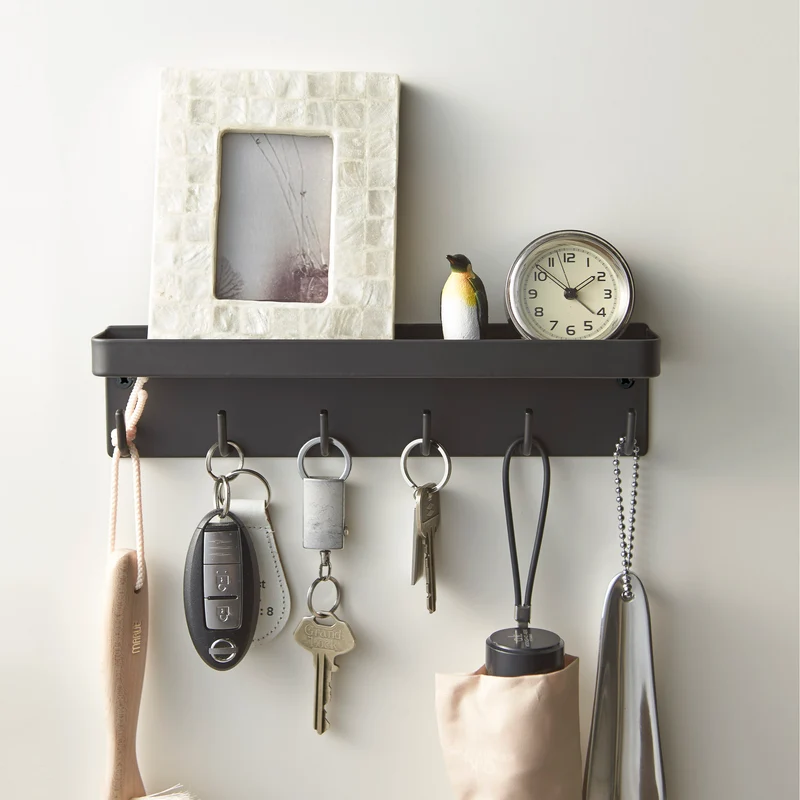 Magnetic Key Hooks with Tray