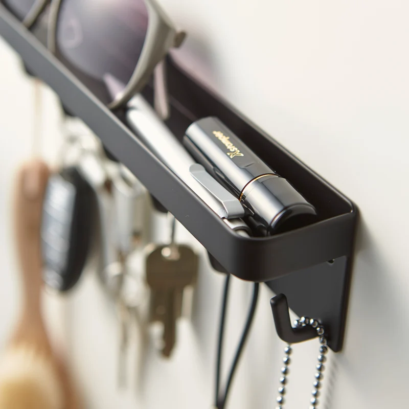 Magnetic Key Hooks with Tray