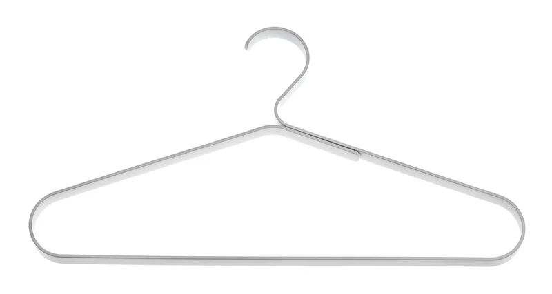 B-Ware Schönbuch Kleiderbügel 0118 Bügel Metall weiß Feinstruktur mit Steg 41x21x1,5 cm