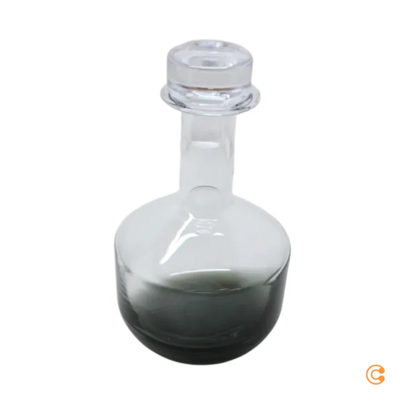 B-Ware Tom Dixon Dekanter Karaffe Tank Whisky Glas schwarz mundgeblasen SIEHE TEXT/FOTO