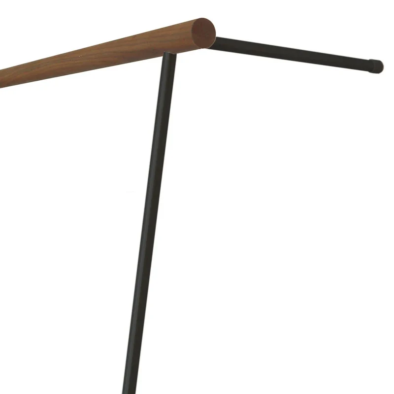 B-Ware Roomsafari Leanon Garderobe Kleiderständer Flur Nussbaum Schwarz Standmöbel
