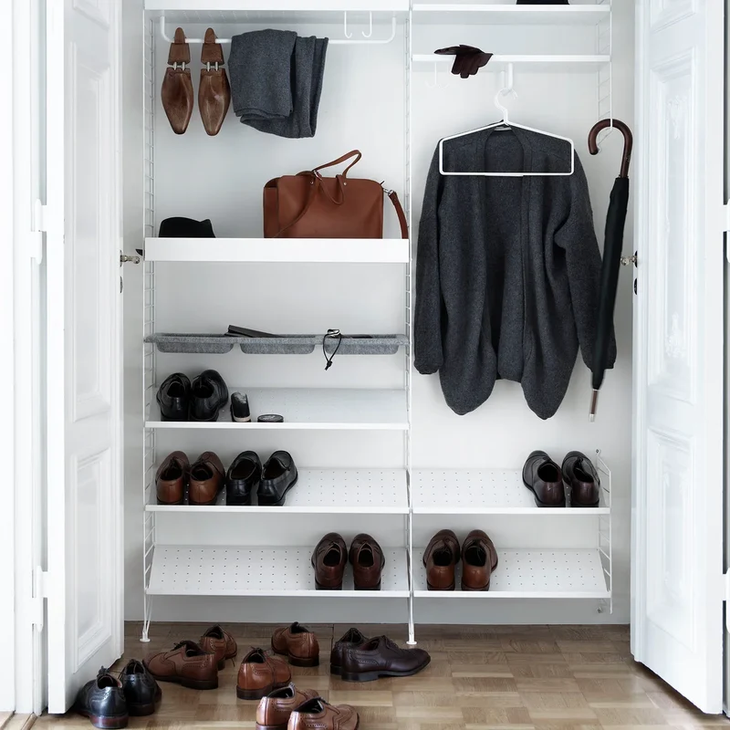 B-Ware String Stange Kleiderstange Garderobe Metallboden schwarz SIEHE TEXT/FOTO