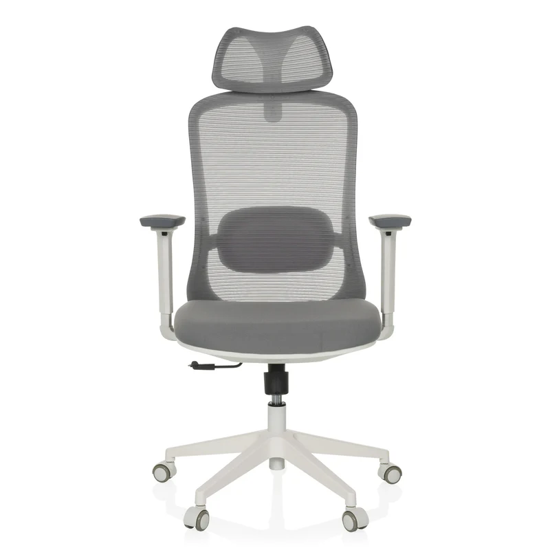 B-Ware hjh OFFICE Bürostuhl Drehstuhl MIKEO G Sitz Stoff Rücken Netzstoff grau Stuhl