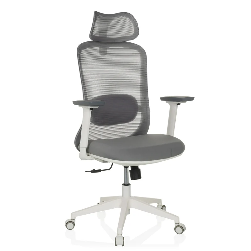 B-Ware hjh OFFICE Bürostuhl Drehstuhl MIKEO G Sitz Stoff Rücken Netzstoff grau Stuhl