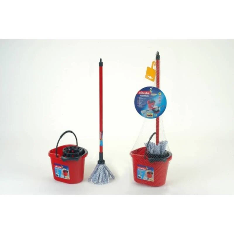 24x B-Ware Vileda Spielzeug Wischmopp-Set mit Eimer und Aufsatz Wischset Wischer 24 STÜCK
