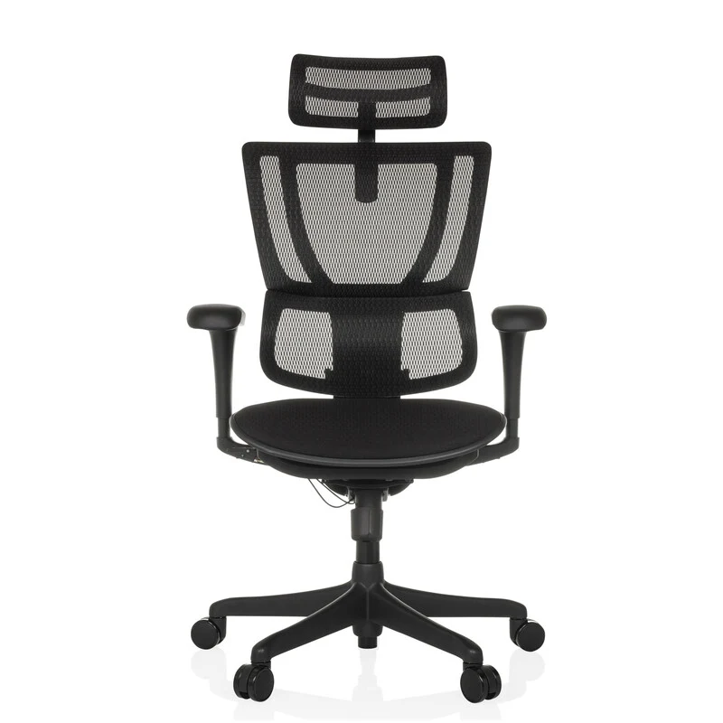 B-Ware hjh OFFICE Chefsessel ERGOHUMAN SLIM ECO F Gen2 schwarz Netzstoff höhenverste...