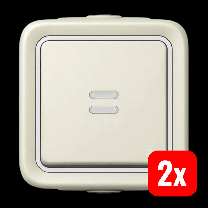 2x B-Ware Legrand Installationsschalter 069613 Schalter Plexo Weiß 3 Auslässe 2 STÜCK