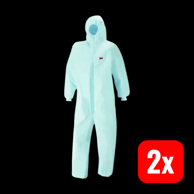 2x B-Ware 3M Schutzanzug Overall Anzug weiß Größe S Staubschutzanzug Einweganzug 2 STÜCK