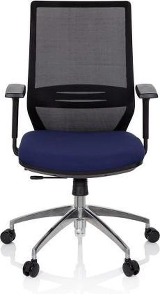 B-Ware hjh OFFICE Profondo Bürostuhl Schwarz Blau Stoff Netzstoff Möbel Stuhl Drehstuhl