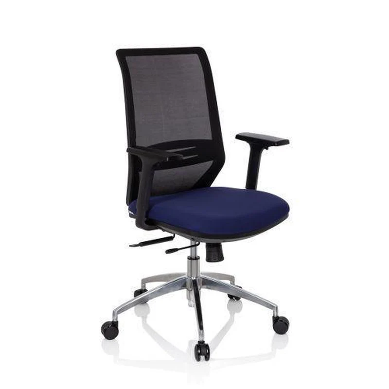 B-Ware hjh OFFICE Profondo Bürostuhl Schwarz Blau Stoff Netzstoff Möbel Stuhl Drehstuhl