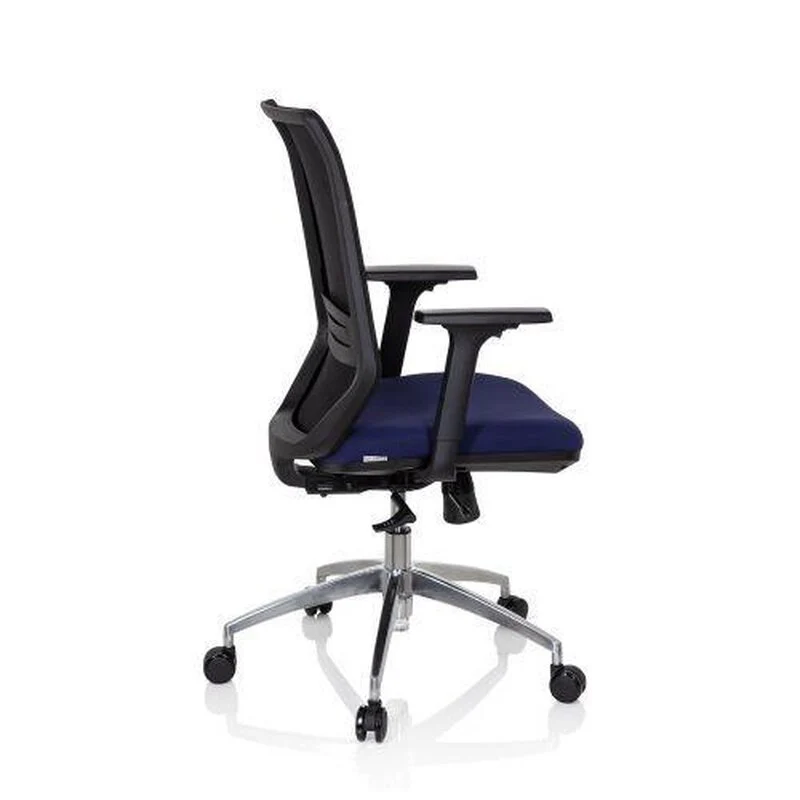 B-Ware hjh OFFICE Profondo Bürostuhl Schwarz Blau Stoff Netzstoff Möbel Stuhl Drehstuhl