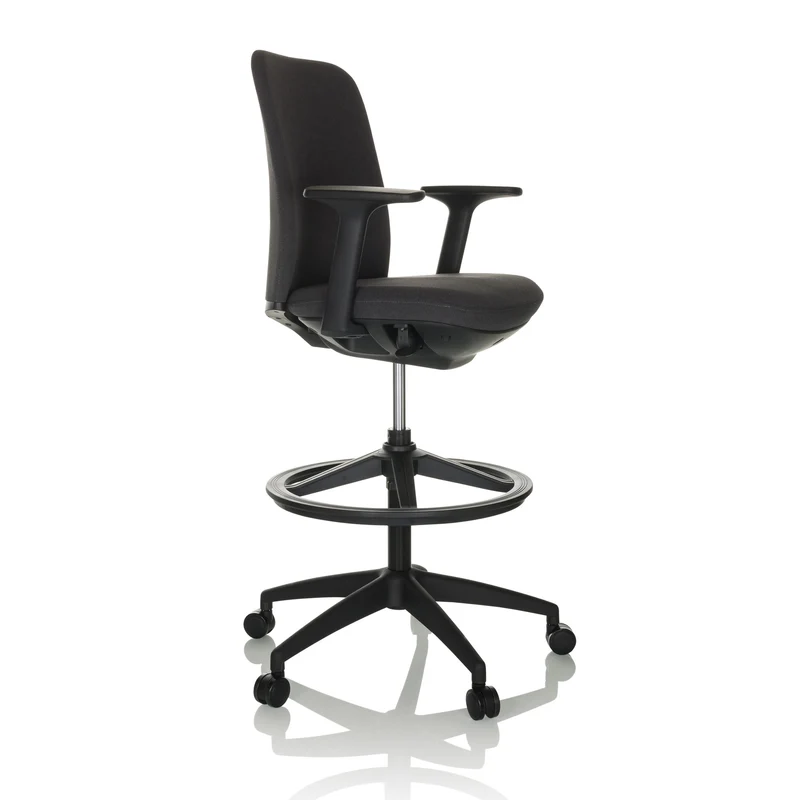 B-Ware hjh OFFICE Arbeitsstuhl Counterstuhl Drehstuhl NESTORA WORK Stoff schwarz787