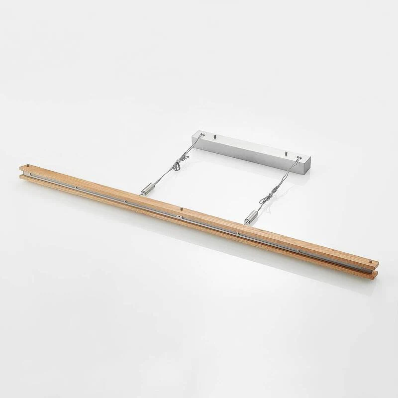 B-Ware Lindby Pendelleuchte Hängeleuchte Led Holz Nickel Matt Warmweiß Dimmbar Eiche112