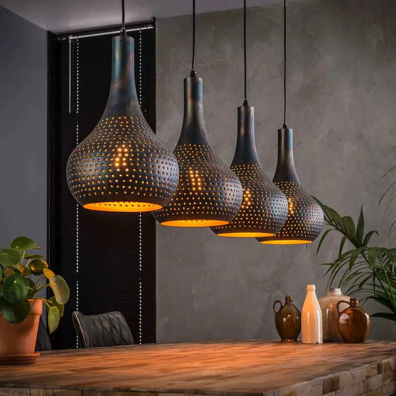 B-Ware Emob Hängeleuchte Bombur Hängelampe Pendelleuchte Pendellampe Lampe Vierflammig