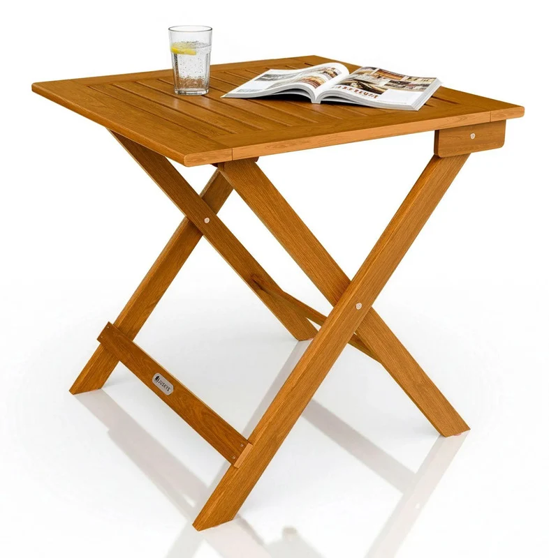 B-Ware Beistelltisch Zadar klappbar Akazienholz wetterfest 46x46x46cm Gartenmöbel natur