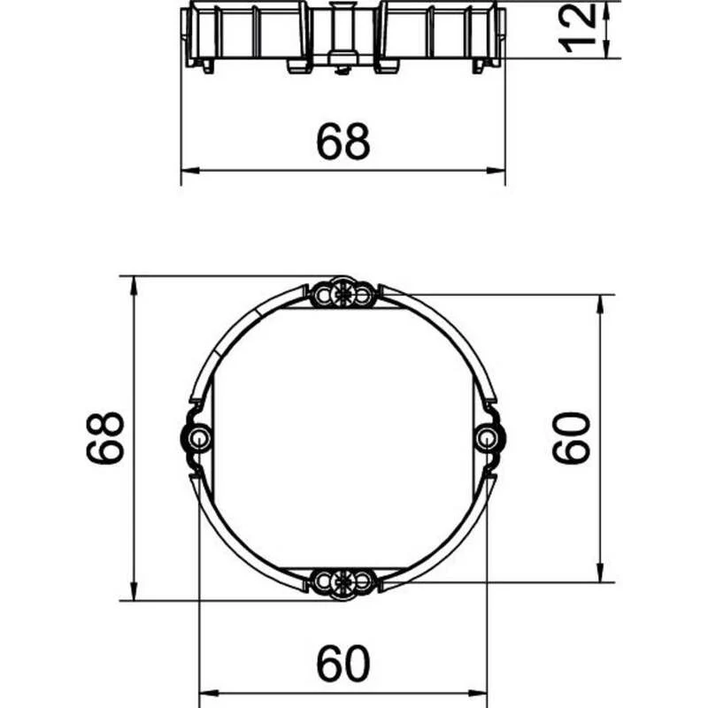 2x B-Ware OBO Bettermann Putzausgleichring Ausgleichsring Unterputzdose Ø 60 mm 50 STÜCK
