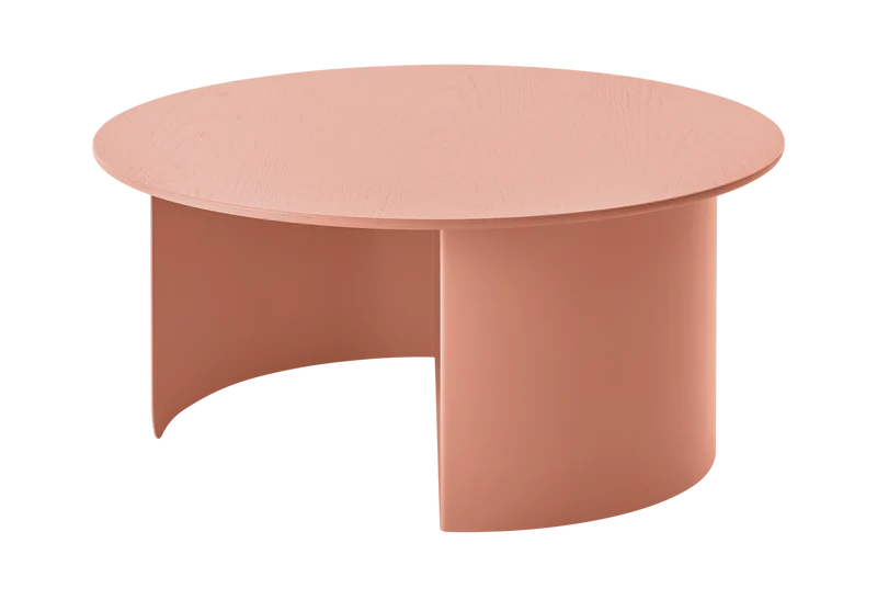 B-Ware FÉST Couchtisch Tisch Plateau Terra Ø 72 cm Wohnzimmer Metallgestell Holzfurnier