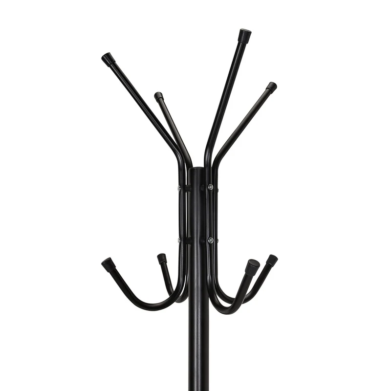 B-Ware hjh OFFICE Garderobenständer Kleiderständer Garderobe schwarz Stahl 11 Haken
