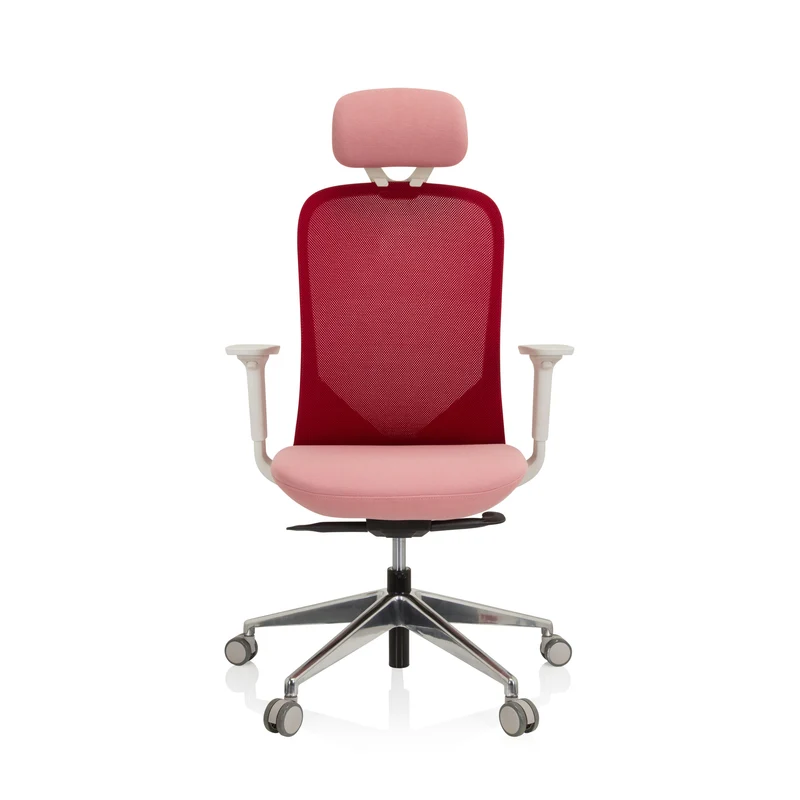 B-Ware hjh OFFICE Bürostuhl Drehstuhl AVEZA PRO Netzstoff Stoff rosa höhenverstellbar