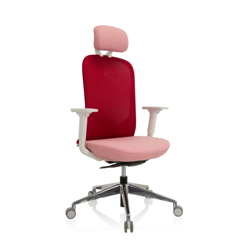 B-Ware hjh OFFICE Bürostuhl Drehstuhl AVEZA PRO Netzstoff Stoff rosa höhenverstellbar