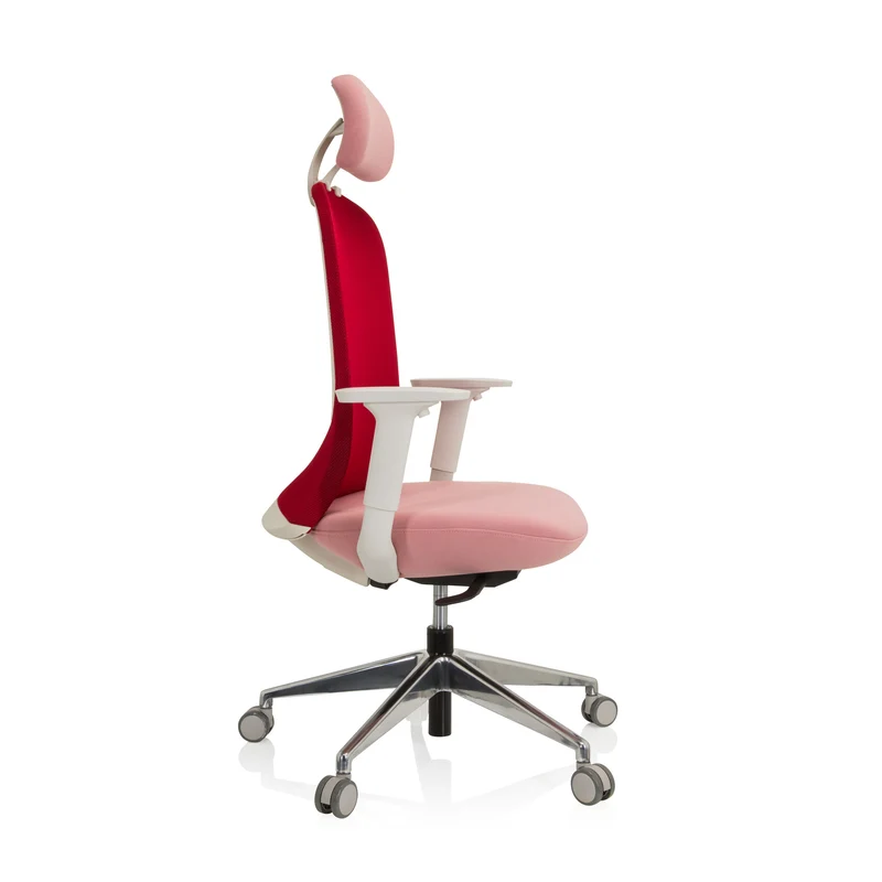 B-Ware hjh OFFICE Bürostuhl Drehstuhl AVEZA PRO Netzstoff Stoff rosa höhenverstellbar