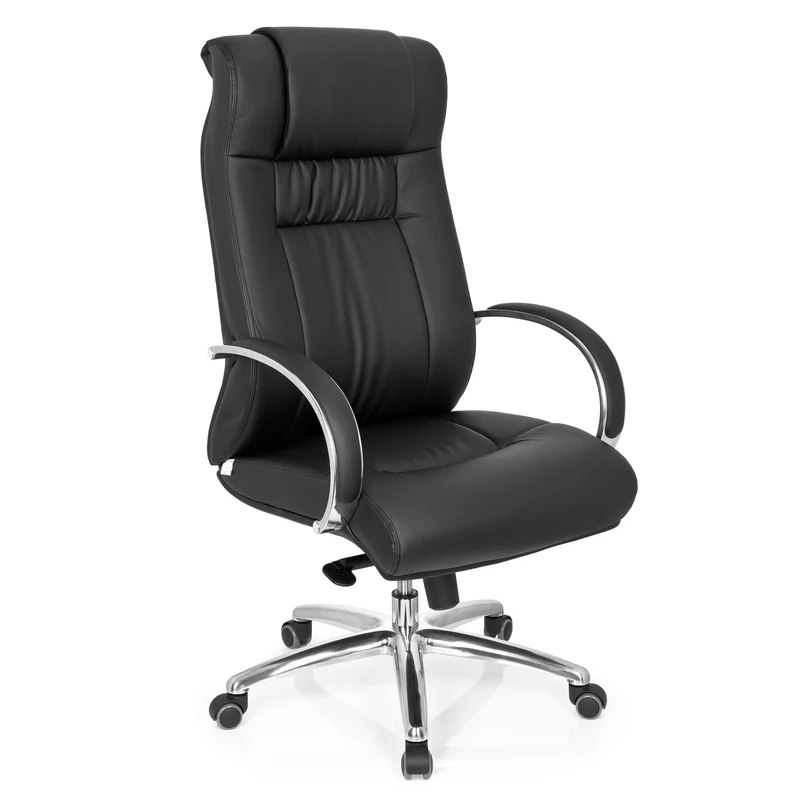 B-Ware hjh OFFICE Chefsessel Stuhl XXL G 600 Kunstleder schwarz Armlehnen Drehstuhl